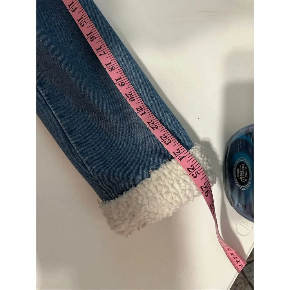 Urban Republic Men's Blue White Long Sleeve Sherpa Denim Jean Jacket Size XL - Picture 7 of 7